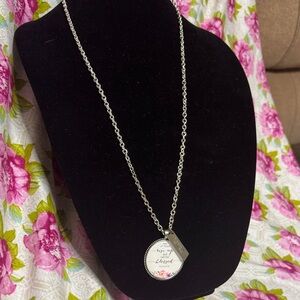 Plunder Silver Necklace with Inspirational Pendant